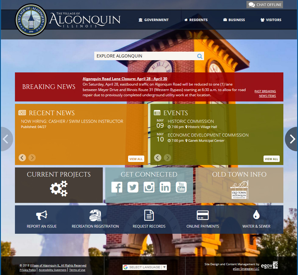 Algonquin IL Website thumbnail